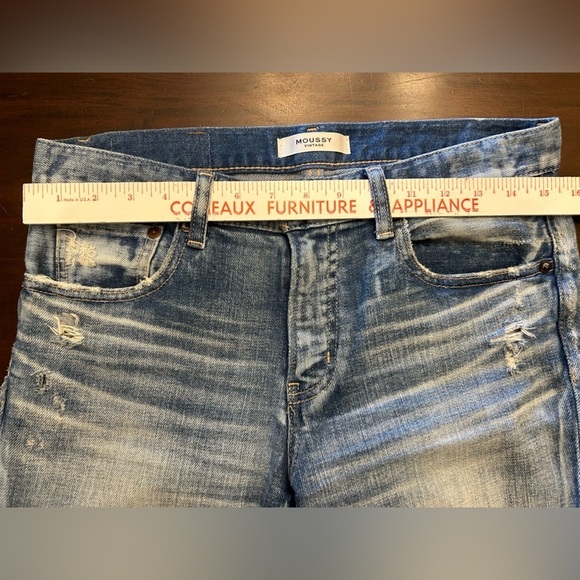 Moussy Vintage Li Howa Jeans 27 Distressed Stretch Light Wash Japan - Picture 16 of 16
